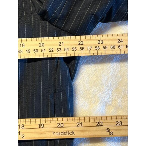 Calvin Klein 44R Mens Navy Blue Pinstripe 3 Button Blazer Sport Coat Jacket - Picture 10 of 12
